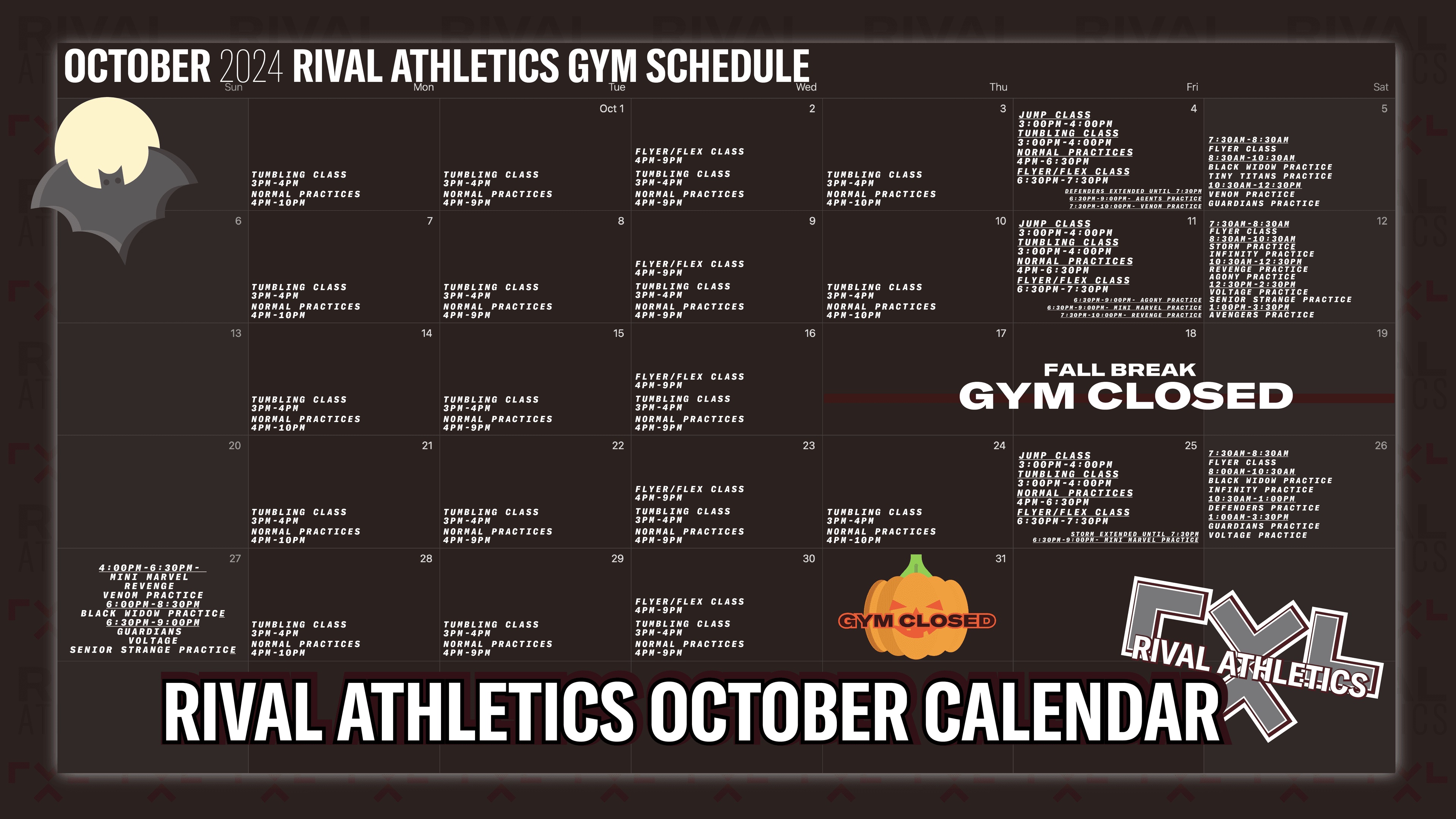 Current month calendar schedule